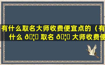 有什么取名大师收费便宜点的（有什么 🦈 取名 🦋 大师收费便宜点的名字）